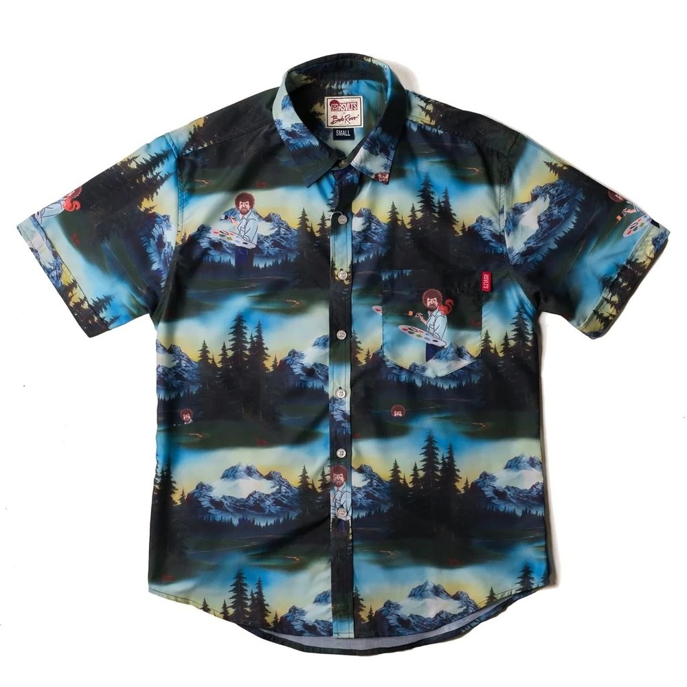 ✨NWT RSVLTS Bob Ross Button Down Small✨